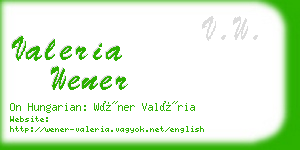 valeria wener business card